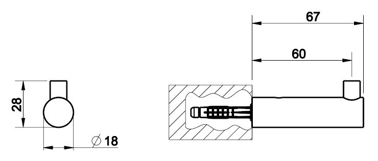 Крючок Gessi Trasparenze 37421.031