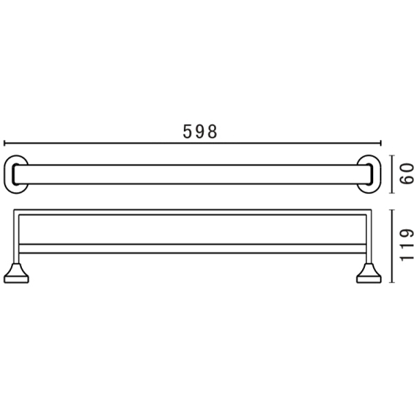 Полотенцедержатель Art&Max Ovale AM-E-4048B хром