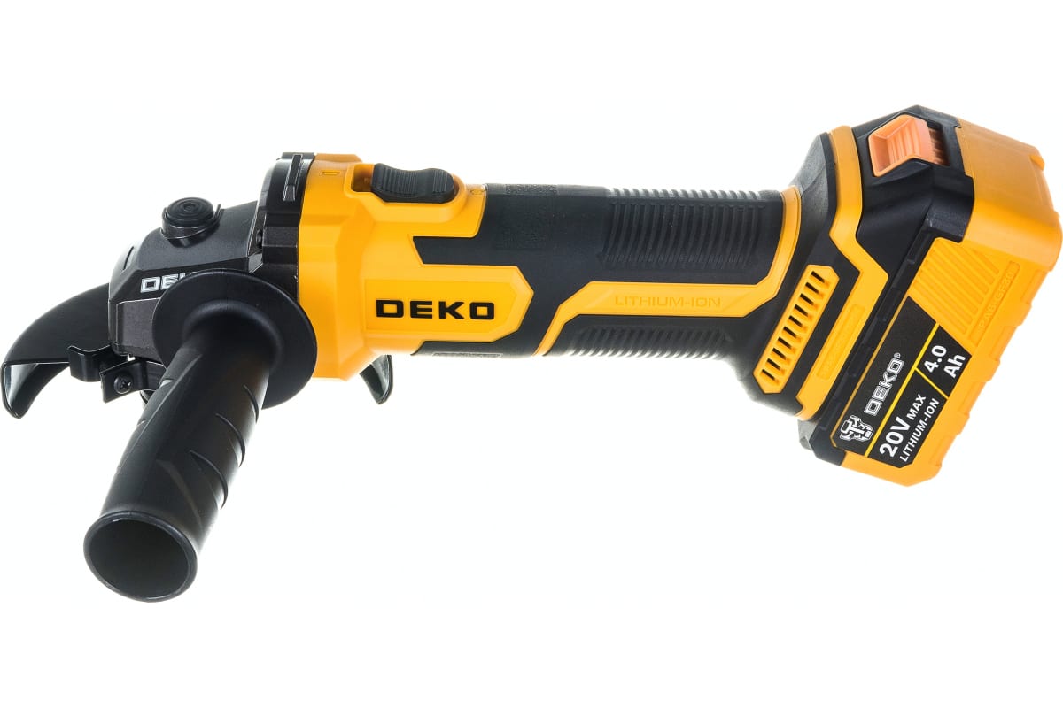 Углошлифовальная машина Deko DKAG20-125, 2х4.0 Ач 063-2151
