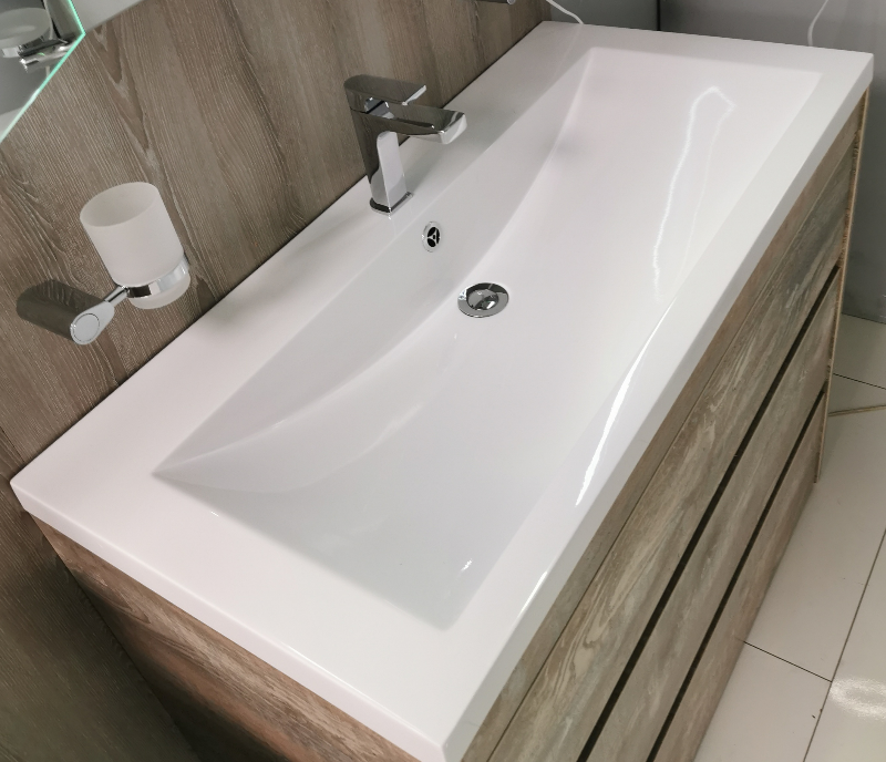 Мебель для ванной Art&Max Family 100 см подвесная, Cemento Veneto