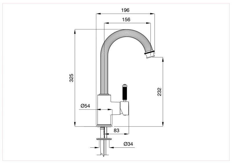 Смеситель для раковины Bugnatese Olimp OLIMP-LSM2-02-L бронза