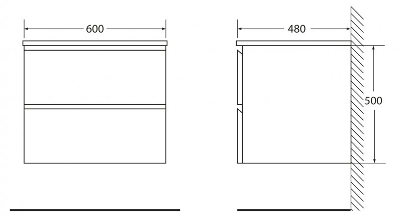 Тумба с раковиной BelBagno Luce 60 см Stucco Cemento Leggero