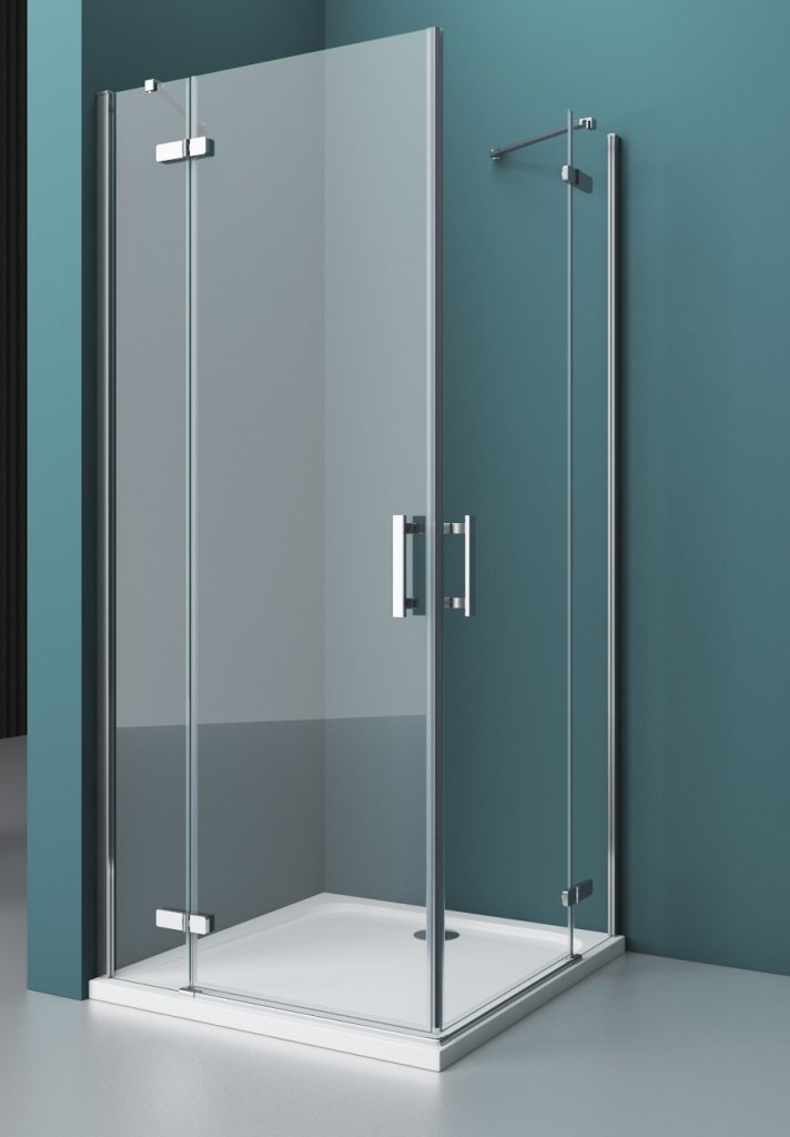 Душевой уголок BelBagno KRAFT-AH-22-90/80-C-Cr-L 90x80 прозрачный, хром, левый