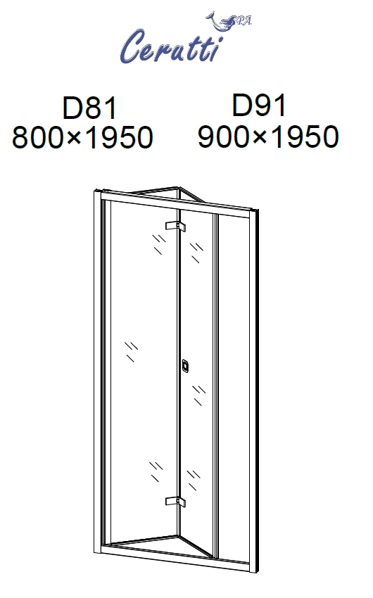 Душевая дверь Cerutti 80x195 D81