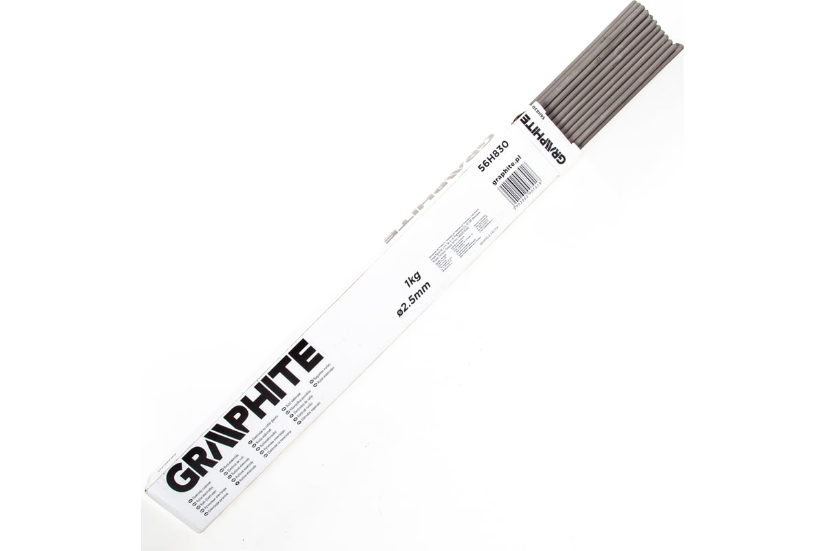 Электроды с рутиловым покрытием (2.5х350 мм; 1 кг) Graphite 56H830