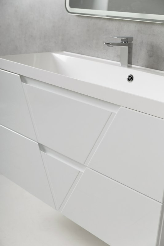 Мебель для ванной BelBagno Vittoria 100 см Bianco Lucido (пленка)