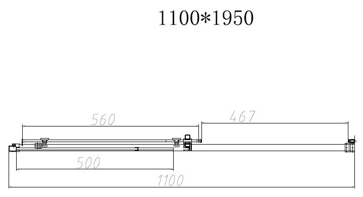 Душевая дверь Vincea Slim-N VDS-4SN110CLB 110x195 черный, прозрачная