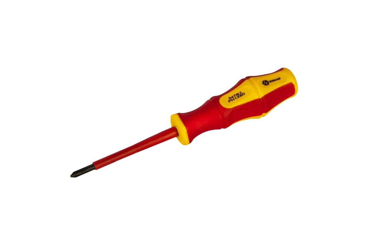Отвертка диэлектрическая Ultra Grip PH-1 х 80 мм CR-V КОБАЛЬТ 646-492
