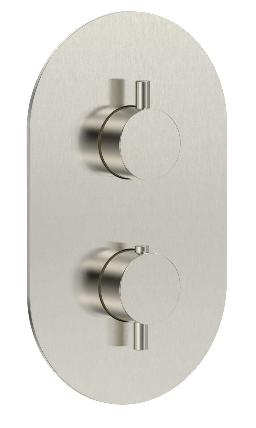 Смеситель для душа AQUAme Siena AQM8806BN термостат, никель шлифованный Смеситель для душа AQUAme Siena AQM8806BN термостат, никель шлифованный