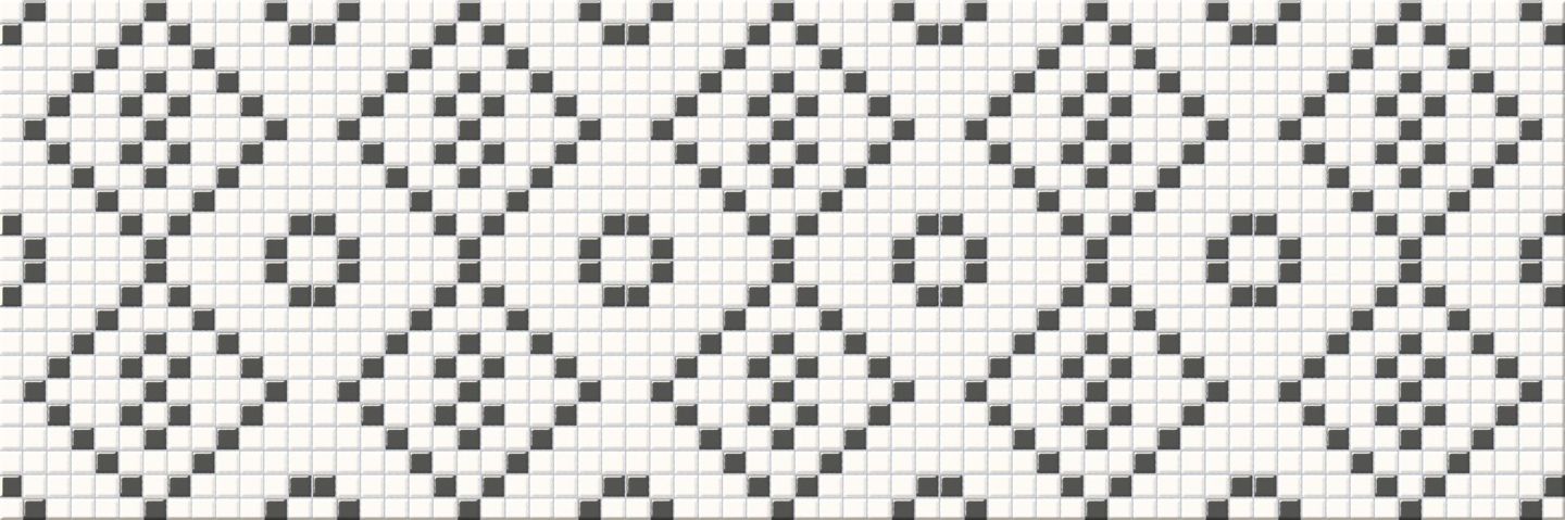 Вставка Meissen Pret a Porter Black&White Mosaic 25х75 см, O-PRP-WIU441-16