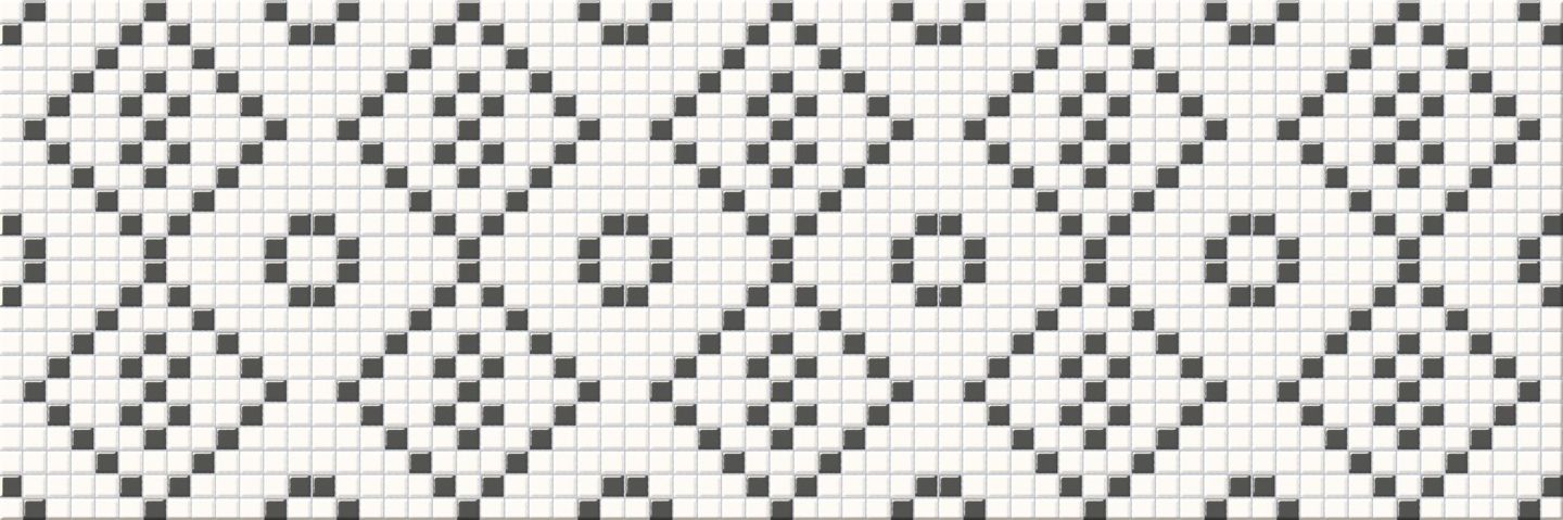 Вставка Meissen Pret a Porter Black&White Mosaic 25х75 см, O-PRP-WIU441-16
