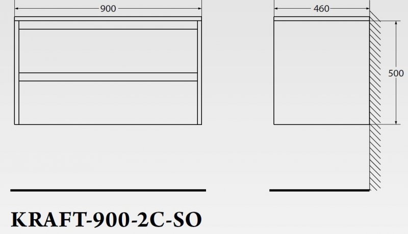 Тумба с раковиной BelBagno Kraft 90 см