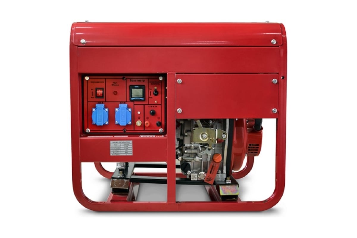 Дизельный электроагрегат REDVOLT 170f, 2,2 квт ручн. старт, EPD2500