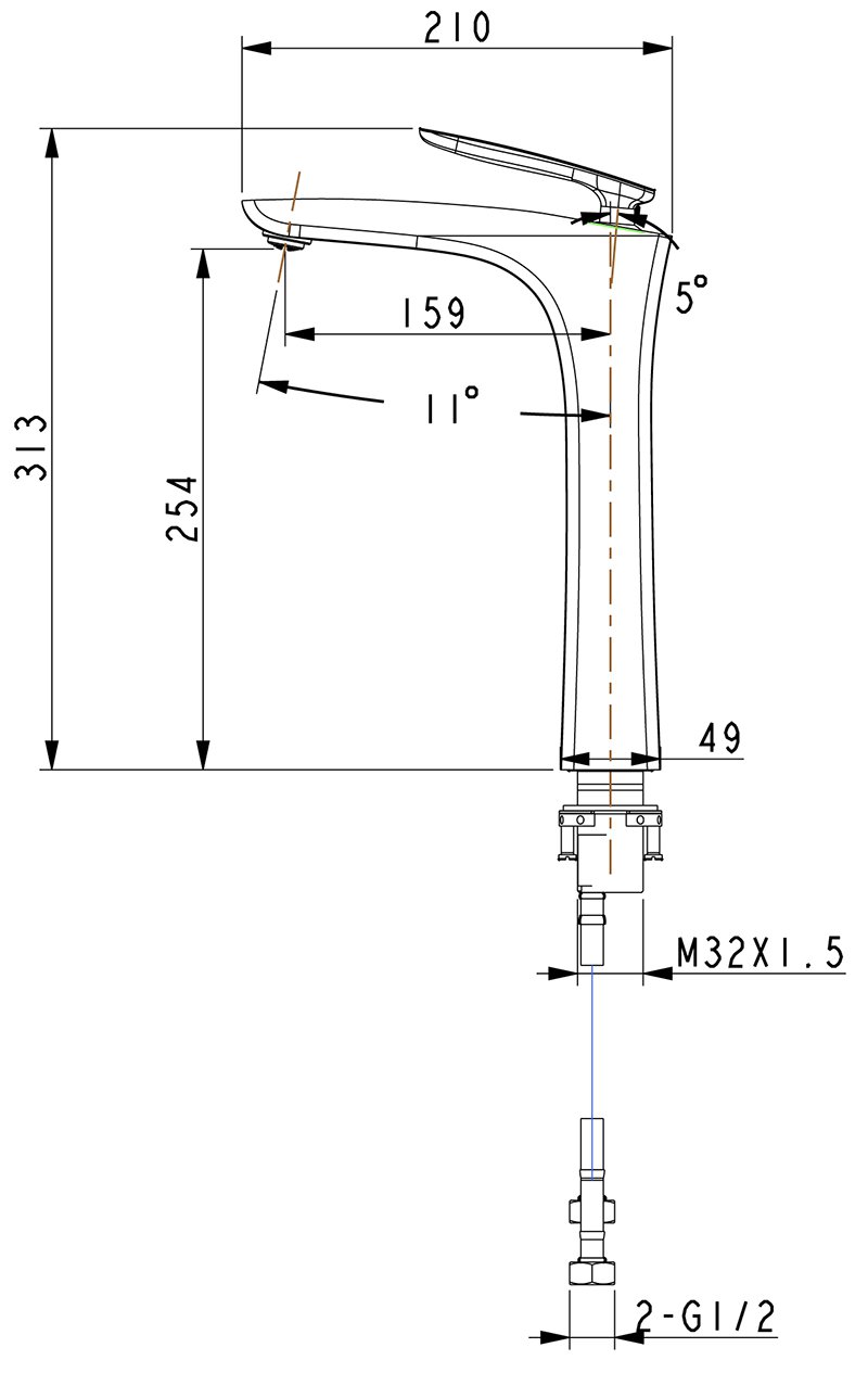 Смеситель для раковины Timo Helmi 4011/00-16F хром/белый