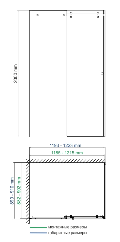 Душевой уголок WasserKRAFT Vils 56R07 120x90 прямоугольный