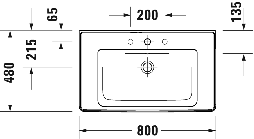 Раковина Duravit D-Neo 23678 80 см