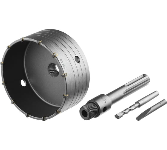 Коронка с державкой по бетону Зубр Профессионал 125 мм, SDS-Max 2918-125