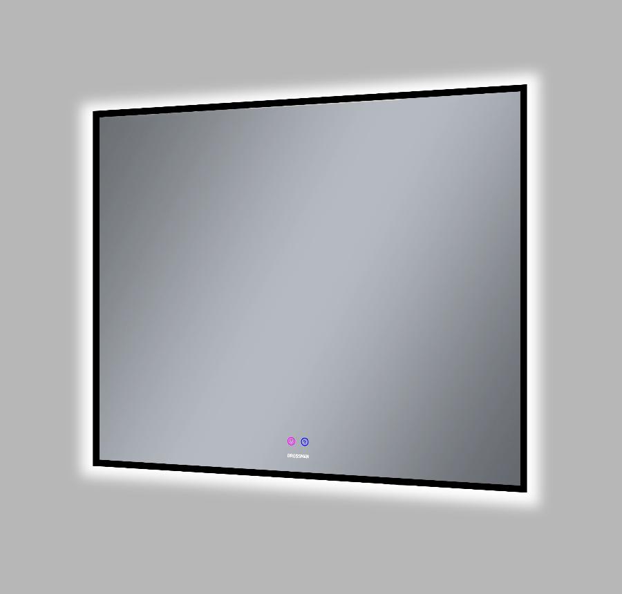 Зеркало Grossman Pragma-норма 90x80 см с подсветкой и подогревом, черный 1890802