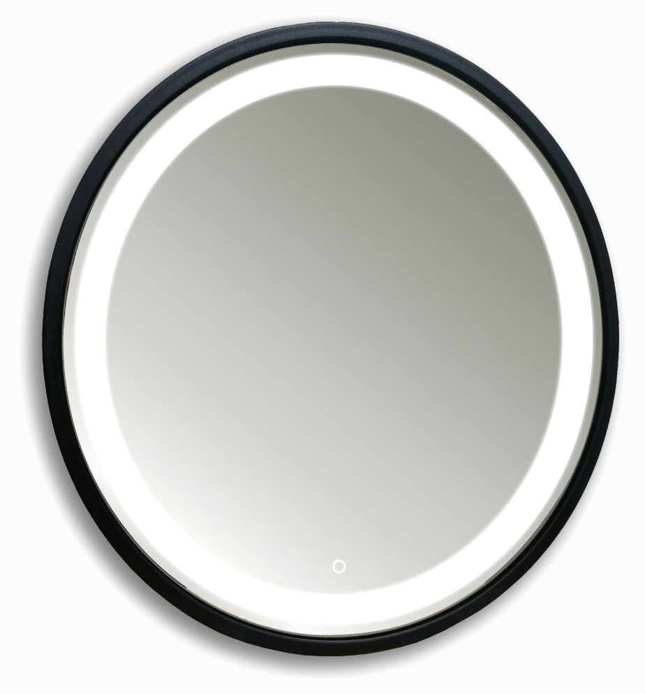 Зеркало Silver Mirrors Манхэттен 80x80 см с подсветкой, черный