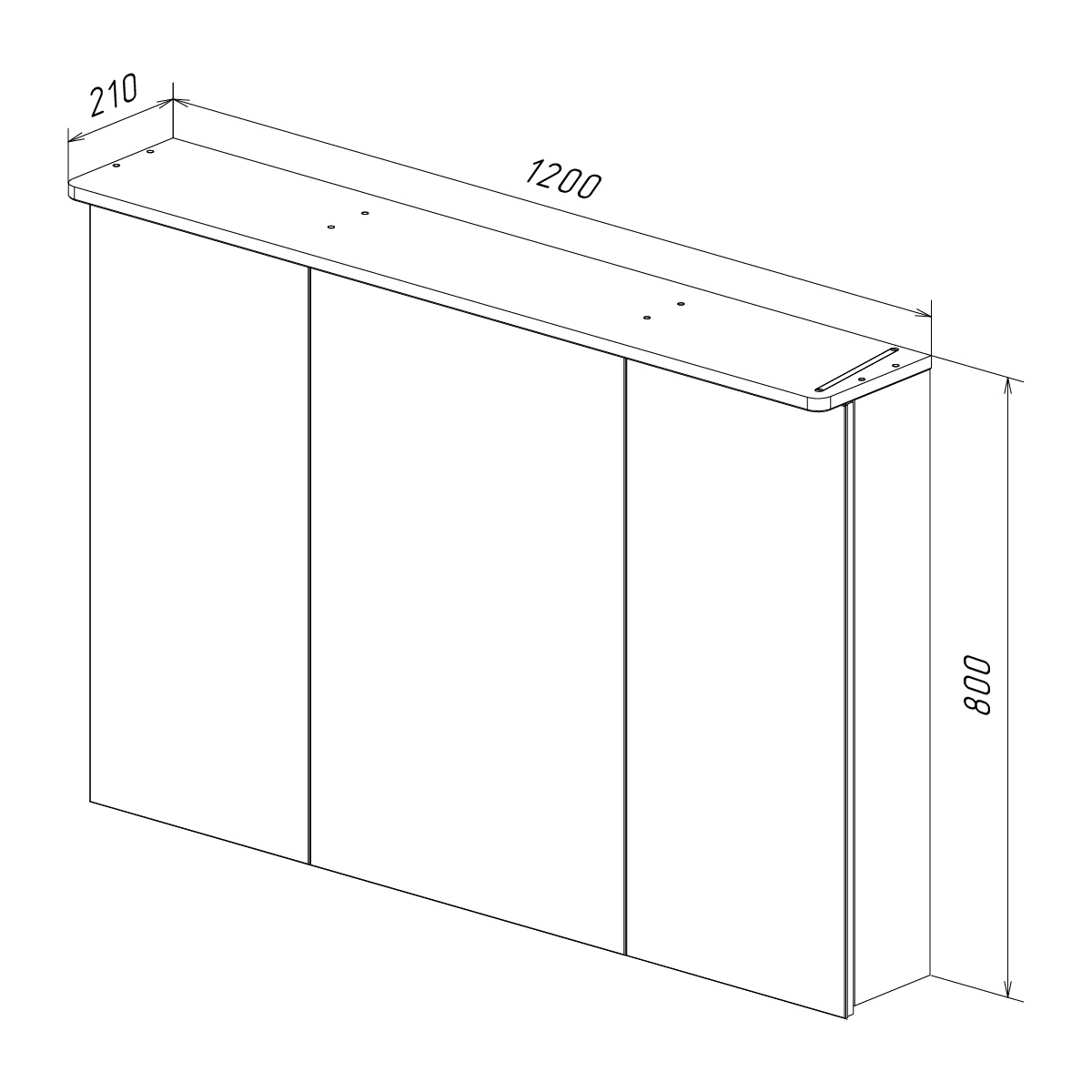 Зеркальный шкаф Lemark Zenon 120x80 LM120ZS-Z с подсветкой, белый глянец