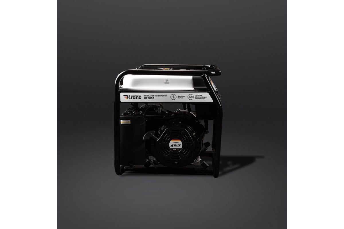 Бензиновый генератор Kranz KR8000 8 кВт, 230 В, 25 л, ручной старт KR-16-1137