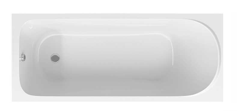Акриловая ванна Am.Pm Sense 170x70 см с каркасом и сливом-переливом