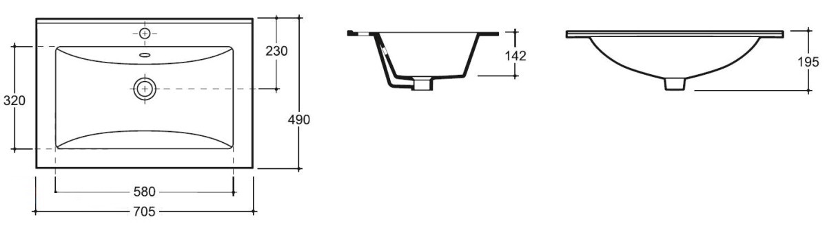 Раковина Laparet Sinergia 70 см