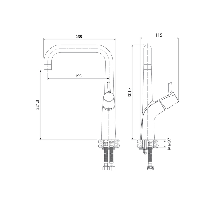 Смеситель для кухни Iddis Kitchen Line K07SB0Li05 хром