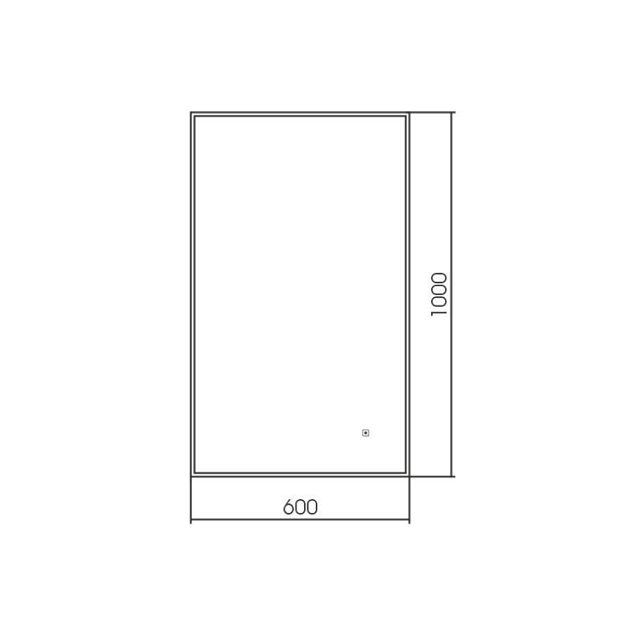 Зеркало AQUAme AQM9102B 60x100 см подсветка, антипар