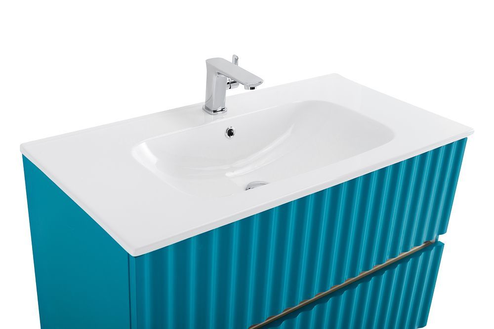 Мебель для ванной Art&Max Elegant 80 см, LED подсветка, бирюзовый