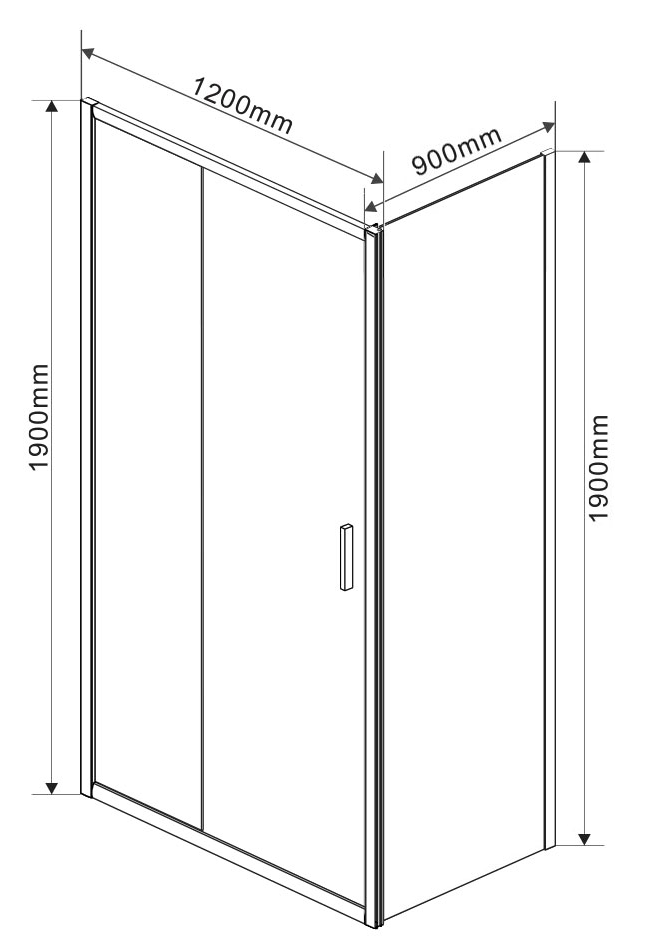 Душевой уголок Vincea Garda VSR-1G1 120x90 черный, прозрачный