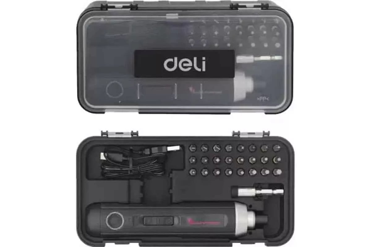 Аккумуляторная отвертка с прямой ручкой Deli DL-DP04-E1B2 102989