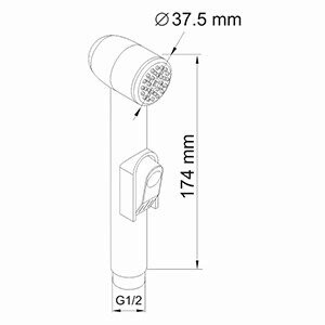 Смеситель для биде WasserKRAFT Dill A06156 со шлангом 100 см