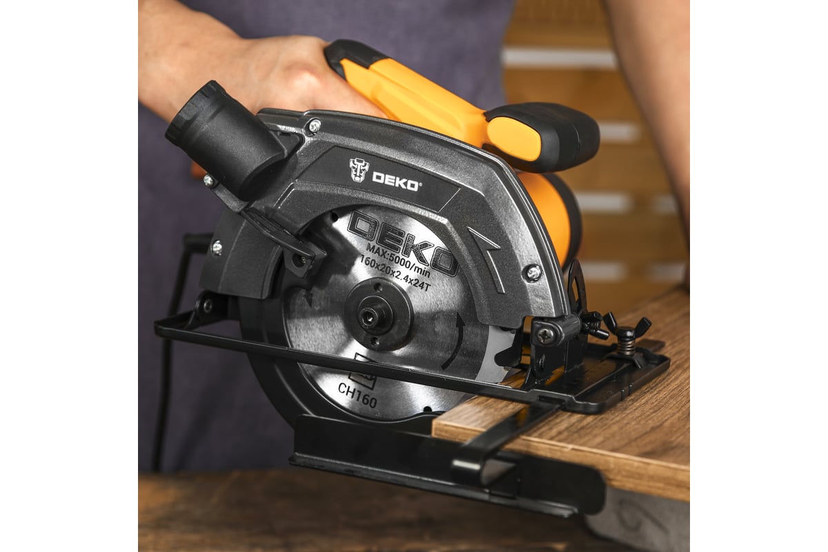 Дисковая (циркулярная) пила Deko DKCS1500-160 1500Вт, 165мм диск 063-4190