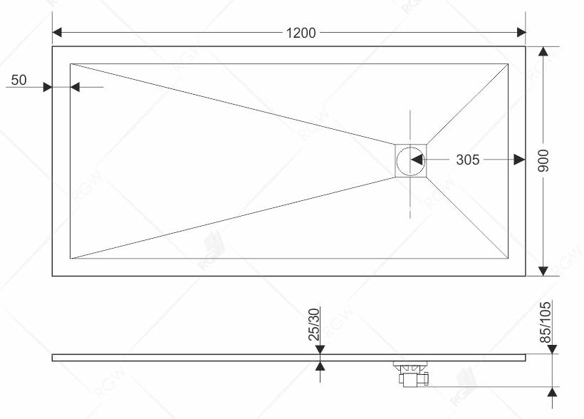 Поддон для душа RGW ST-Be 16152912-03 120x90 бежевый