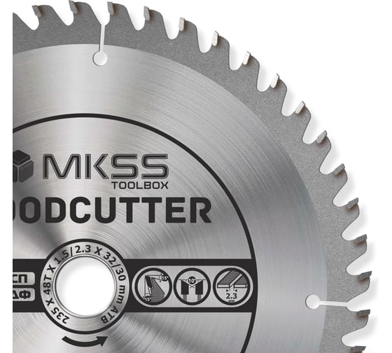 Диск пильный по дереву MKSS Toolbox Woodcutter WC2350 235x48Тх32/30 мм WC23504832