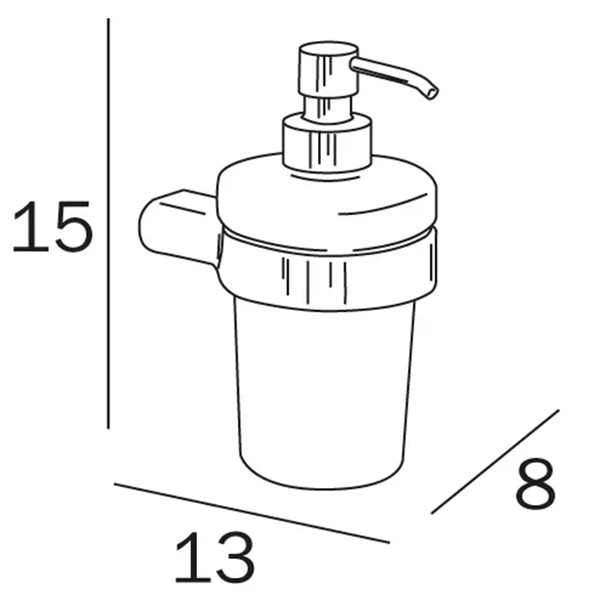 Дозатор жидкого мыла Inda Mito A2010NCR + A2012ACR21 хром