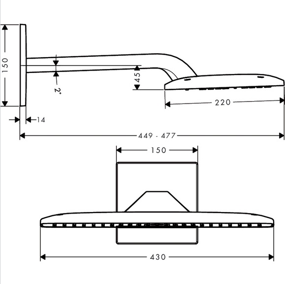 Верхний душ Hansgrohe Raindance E420 Air 27373000