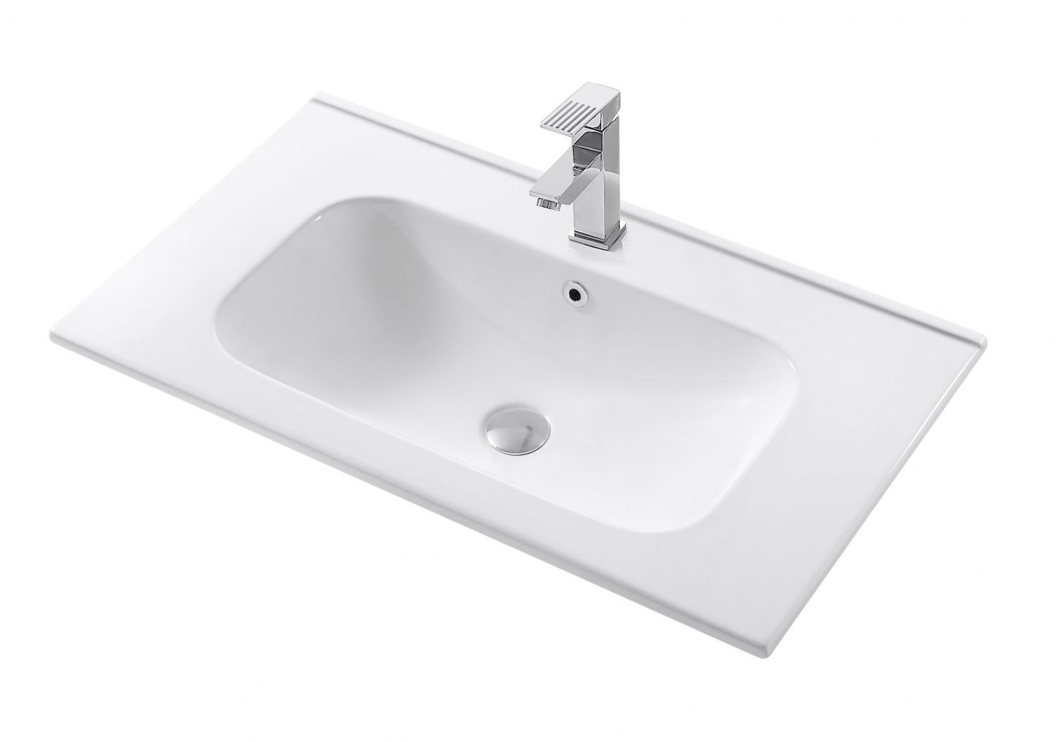 Мебель для ванной Art&Max Elegant 80 см, LED подсветка, белый глянец