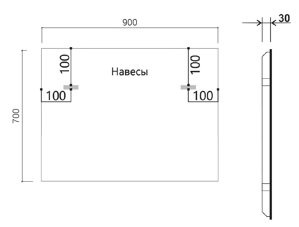 Мебель для ванной Vincea Mia 90 см (под раковину VBS-13990) R.Wood