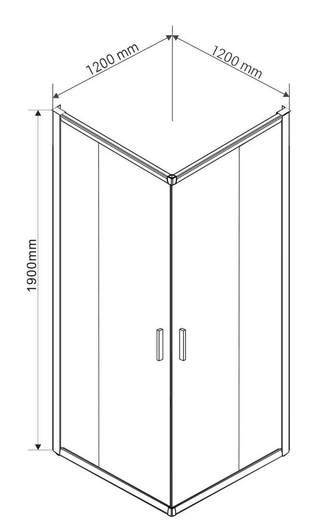 Душевой уголок Vincea Garda VSS-1G1212CL 120x120 хром, прозрачное