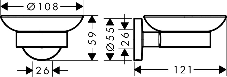 Мыльница Hansgrohe Logis Universal 41715000