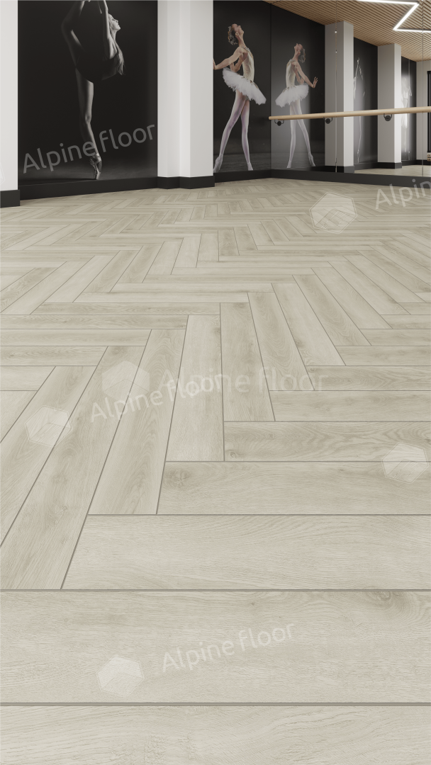 Ламинат Alpine Floor Herringbone Дуб Монпелье 606x101x8 мм, LF102-6A