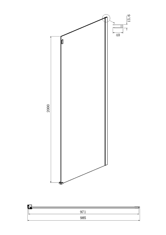 Душевой уголок Ambassador Benefit 140x100 19021203HB-100HB прозрачный, черный