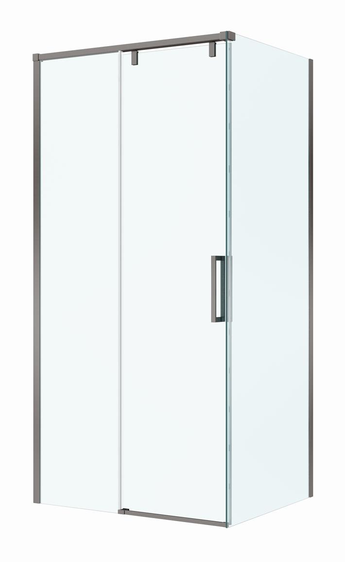 Душевой уголок BelBagno SOFT_CLOSE-1-AH-1-100/90-C-GM 100x90 прозрачный, оружейная сталь Душевой уголок BelBagno SOFT_CLOSE-1-AH-1-100/90-C-GM 100x90 прозрачный, оружейная сталь