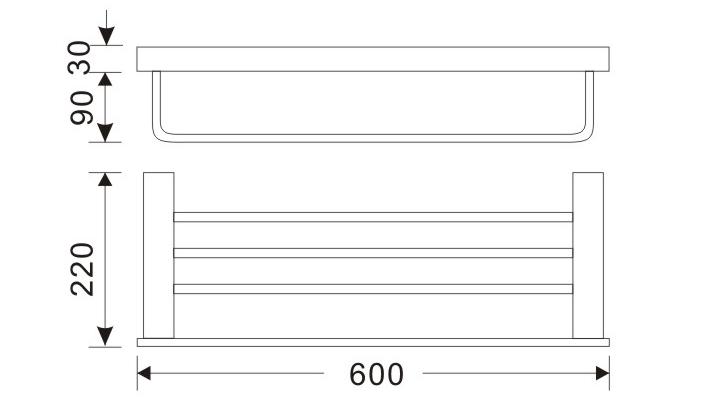 Полка Orans OLS-P7201 черный