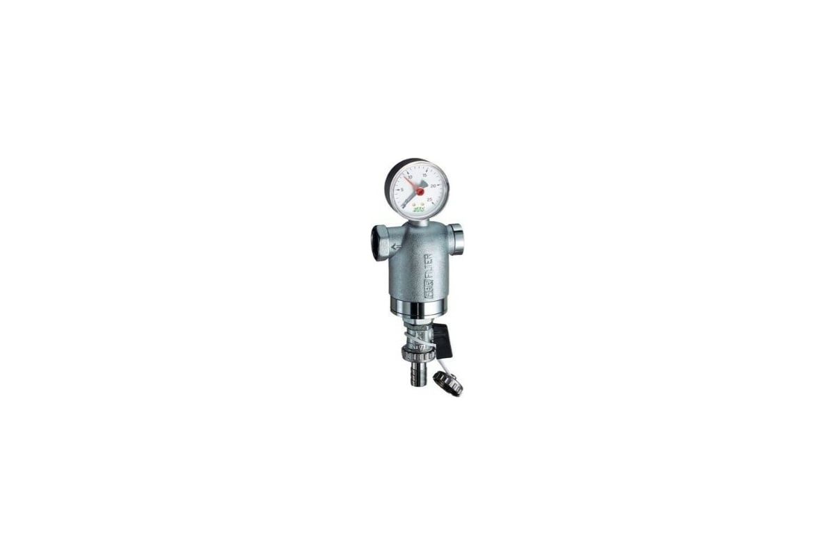 Фильтр FAR 1/2" ВР-ВР, с манометром, 300 мкм, Max: 95 C, 25 бар FA 3948 12