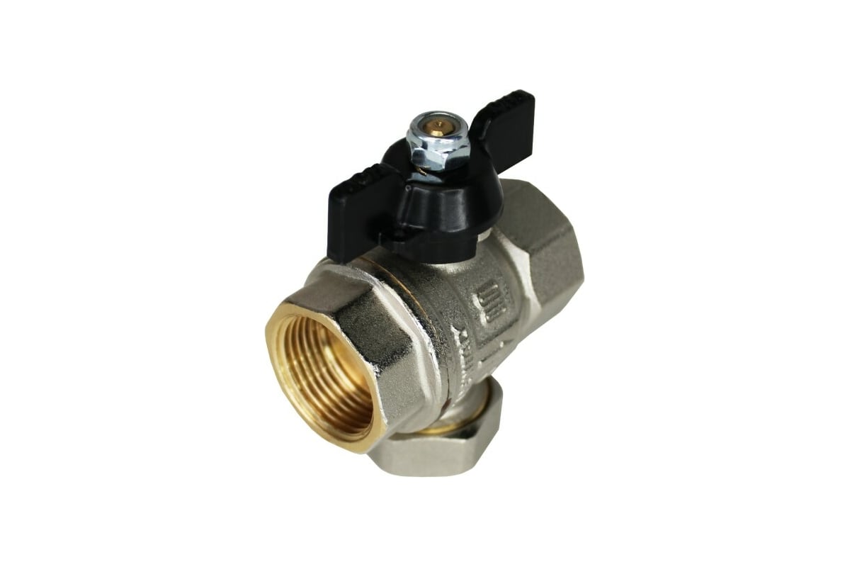 Шаровой кран ELSEN с фильтром механической очистки, 3/4", ВВ, ручка бабочка EV30.3434