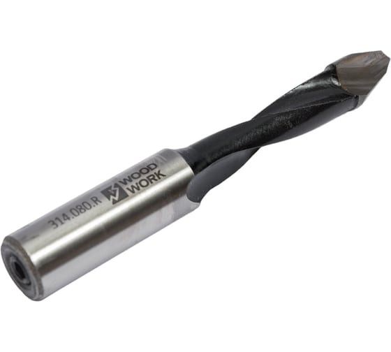 Сверло присадочное сквозное 8x70x10 мм, для ЛДСП, правое WOODWORK 314.080.R