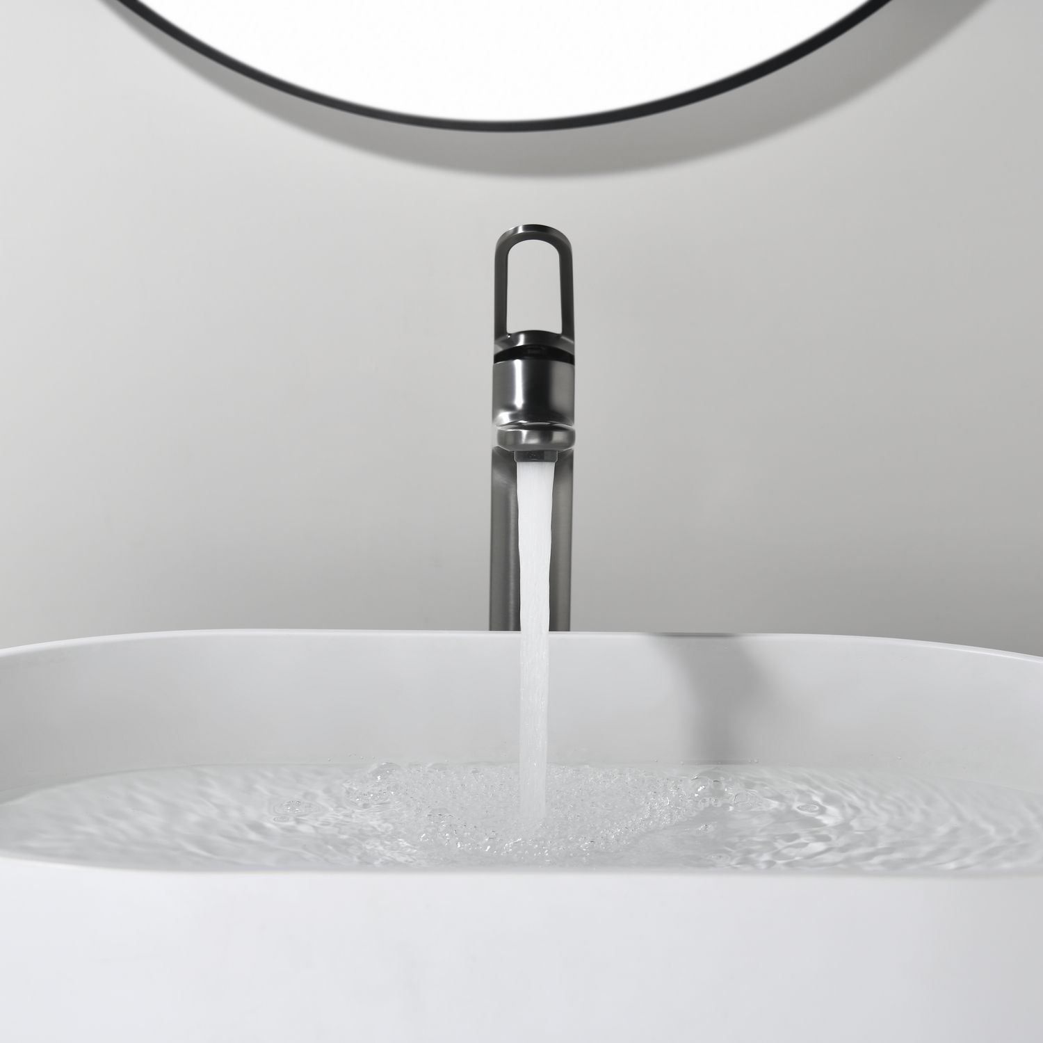 Смеситель для раковины Black&White Gravity GF-7209-GM оружейная сталь